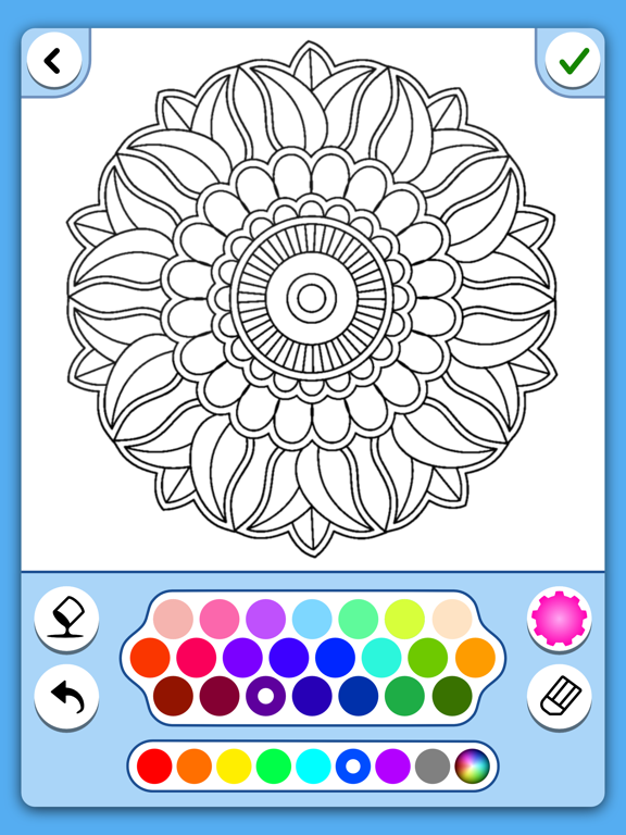 Screenshot #6 pour Coloriage de mandala de fleurs
