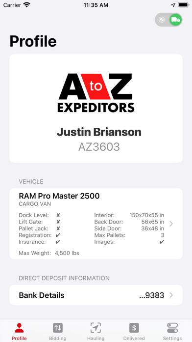 A to Z Expeditors Screenshot
