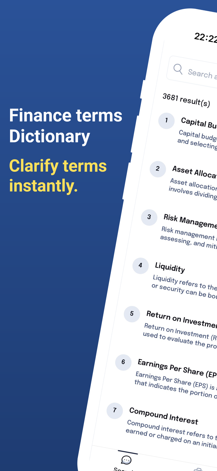 Finance Terms Dictionary