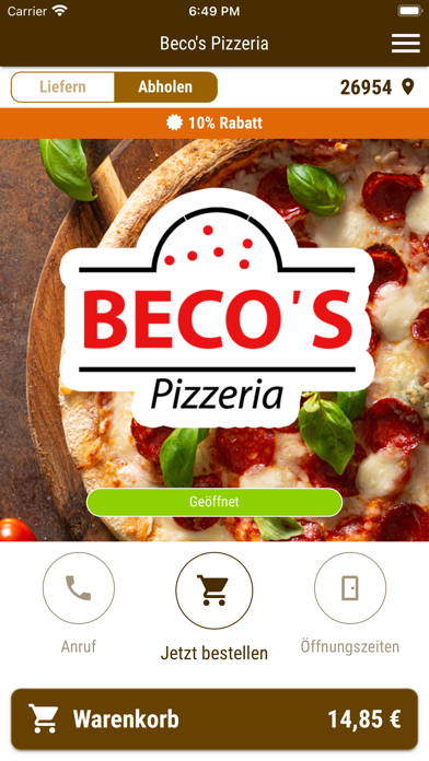 Beco's Pizzeria Screenshot