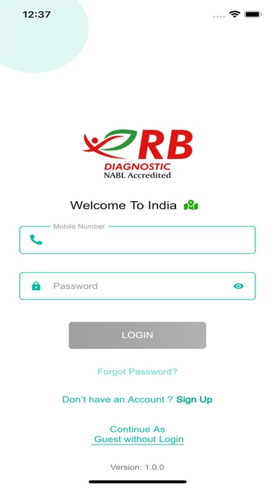 RB Patient App Screenshot