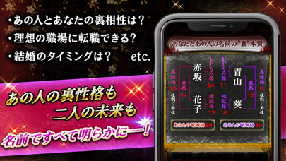 ・あの人とあなたの真相性は?
・理想の職場に転職できる?
・結婚のタイミングは?    etc.