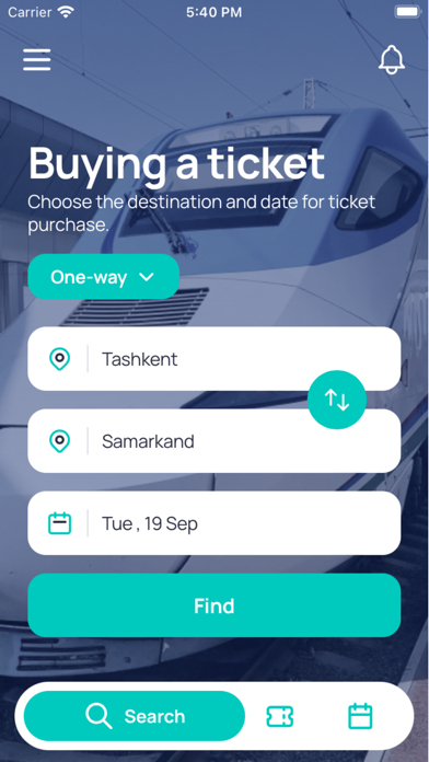 Screenshot #1 pour Uzrailways tickets