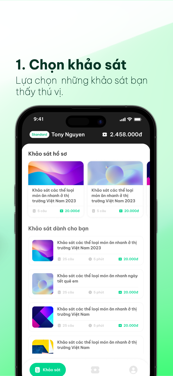 DophinX - Khảo sát nhận thưởng