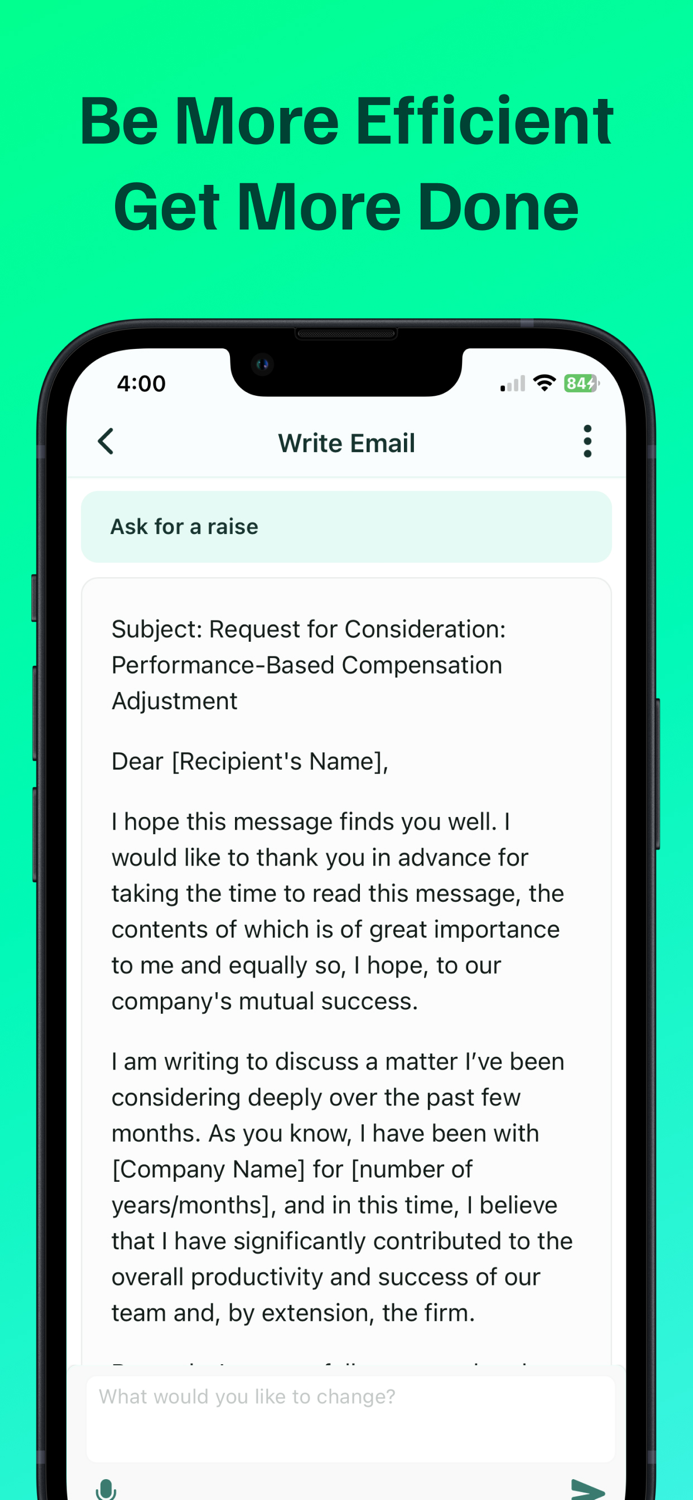 AI Write EmailStoryTextSMS