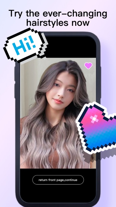 Hairstyle hair color Try on Screenshot