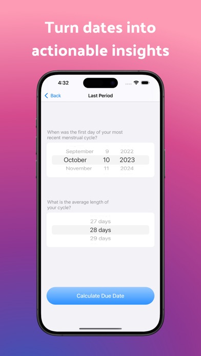 OB Wheel Pregnancy Tracker Screenshot