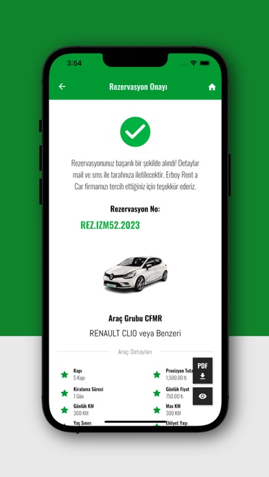 Erboy Rent a Car Screenshot
