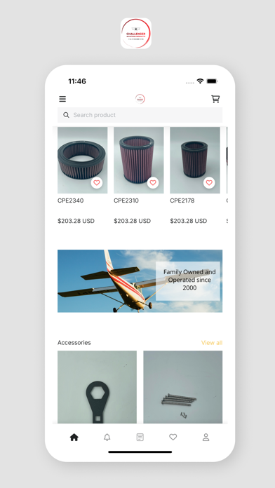 Challenger Aviation Products Screenshot