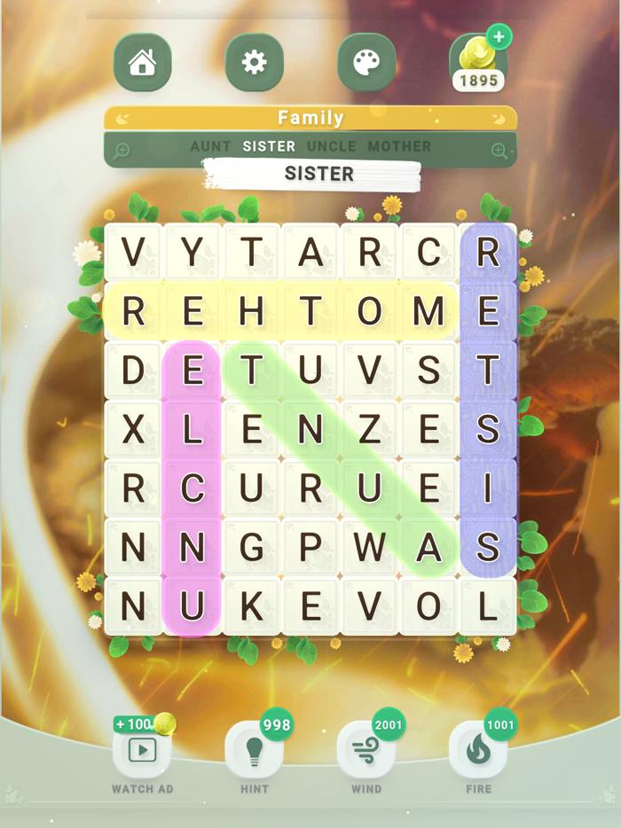 Word Hunt Search Finder Game