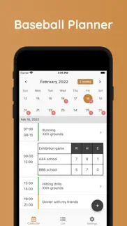 baseball schedule planner iphone screenshot 1