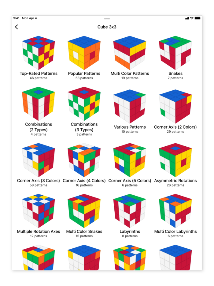 Patterns for Magic Cube