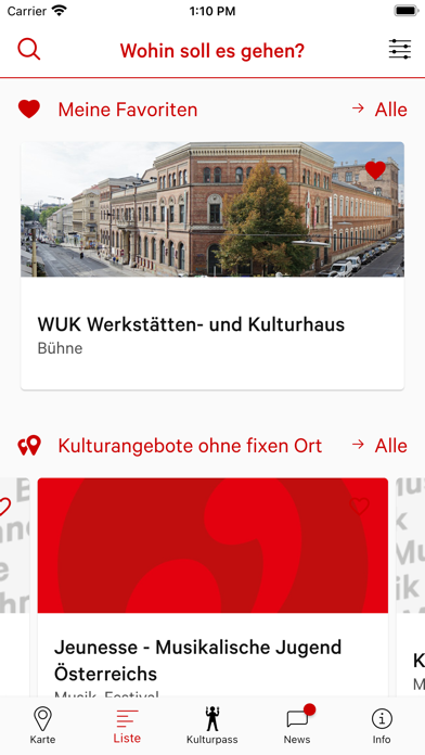Kulturpass Screenshot