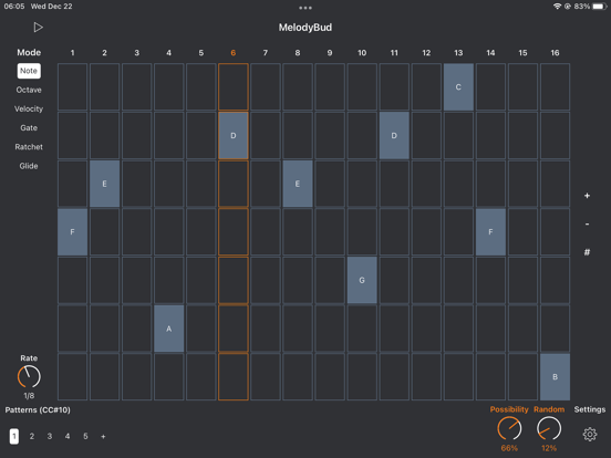 MelodyBud Generative Sequencer iPad app afbeelding 6