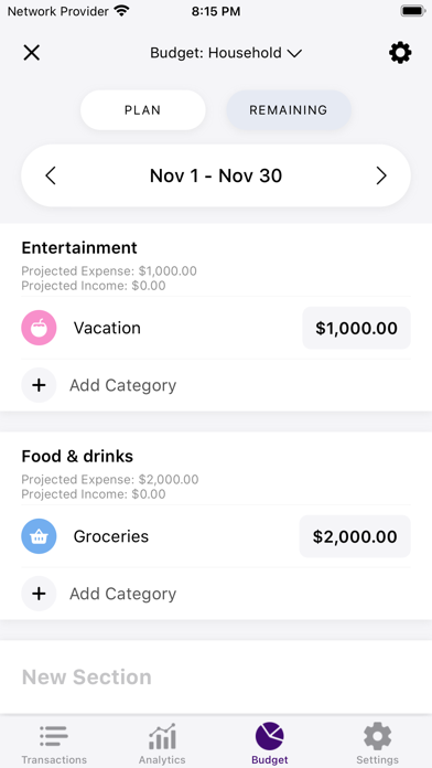 Checkbook: Budget & Expenses Screenshot