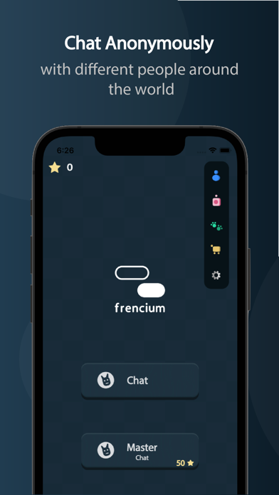 Frencium: Anonymous Chat App Screenshot