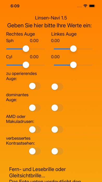 Linsen-Navi Screenshot