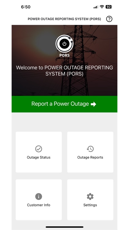 Power Outage Reporting System
