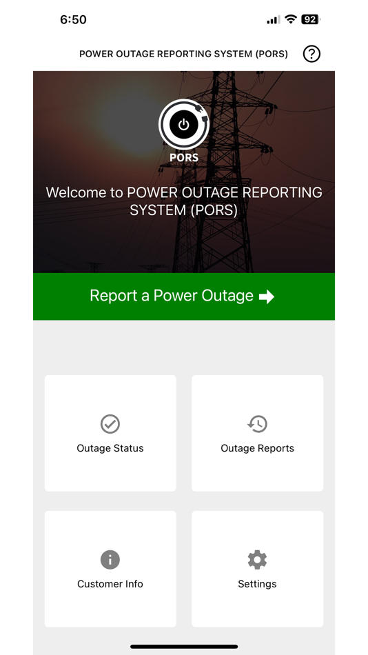 #2. Power Outage Reporting System (iOS) Podle: NERC