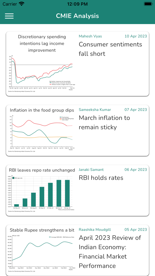 #1. India Economic Outlook (iOS) 由: Centre For Monitoring Indian Economy Private Limited