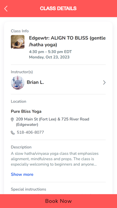 Pure Bliss Yoga Screenshot