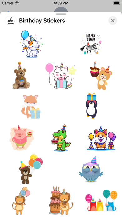 Screenshot #3 pour Birthday Stickers