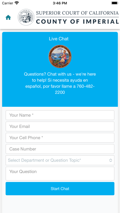 Superior Court of CA Imperial Screenshot