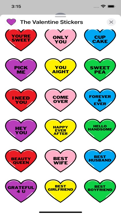 The Valentine Stickers