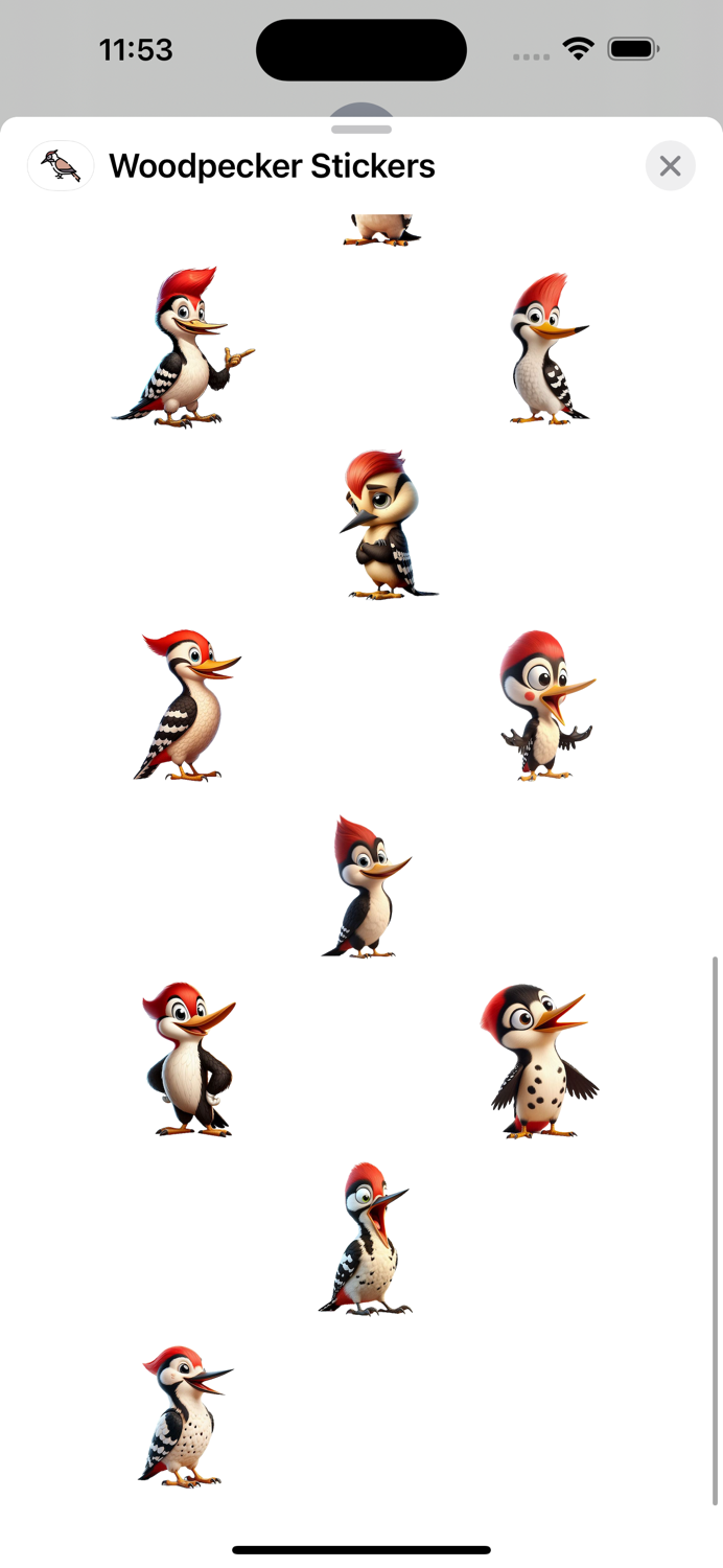 Woodpecker Stickers