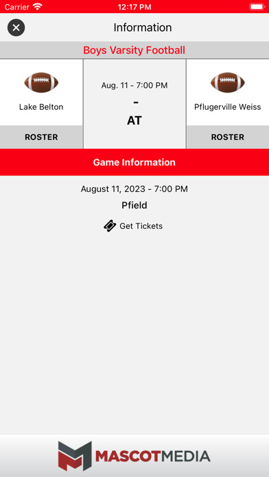 Belton ISD Athletics Screenshot