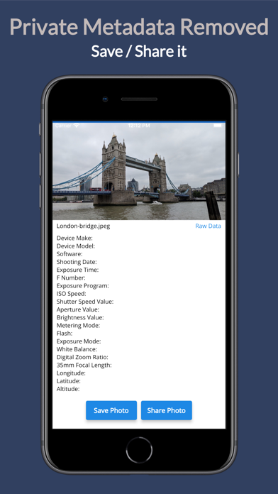 Photo Metadata Remover Screenshot