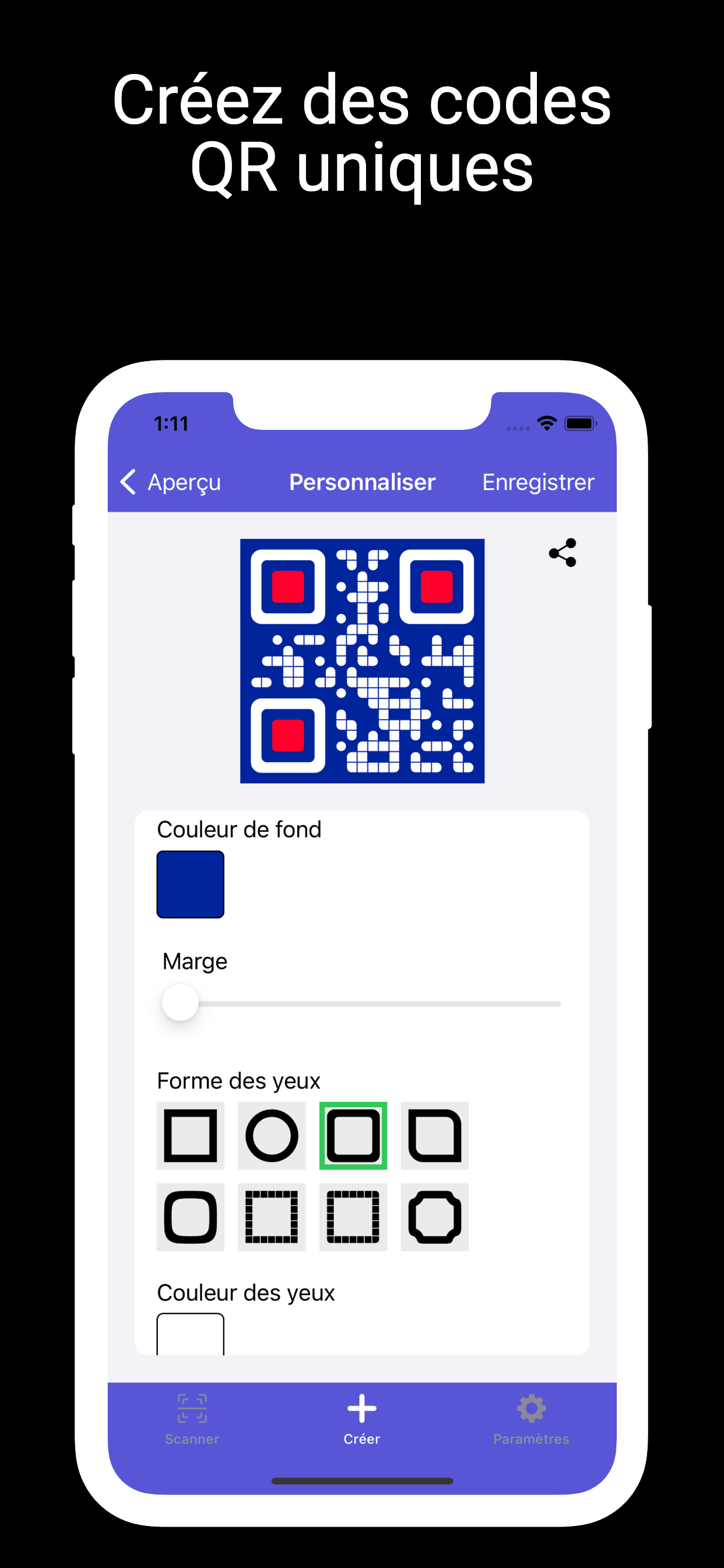 Custom QR – Scanner et créer