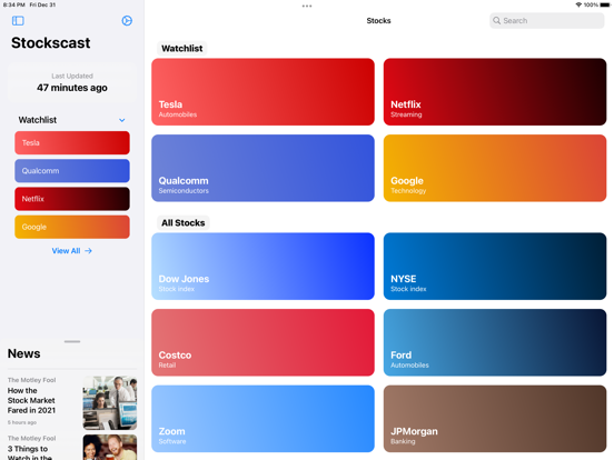 Stockscast iPad screenshot 7 - Finance app