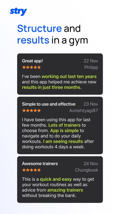 Stry Personal Fitness Trainer Screenshot