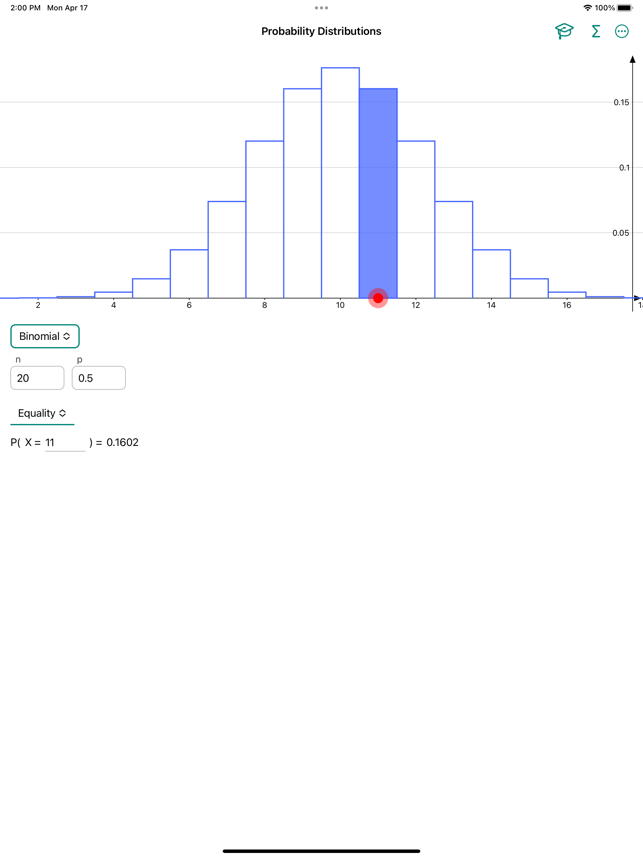 ‎Probability Distribution Screenshot