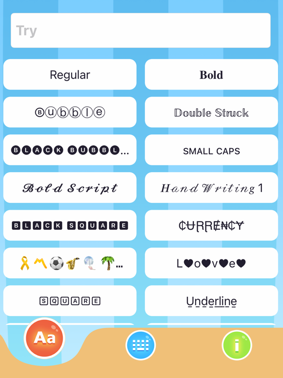 Keyboard Fonts iPad screenshot 2 - Entertainment app