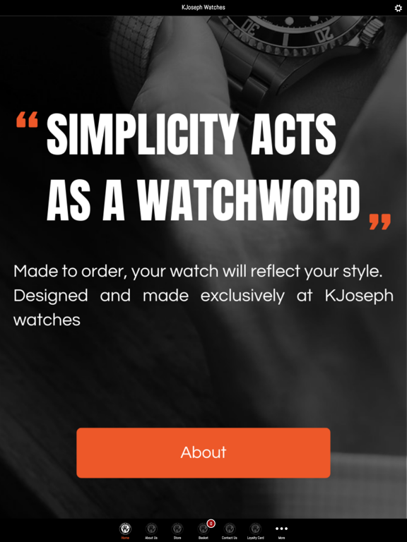 K.Joseph Watches iPad screenshot 1 - Business app