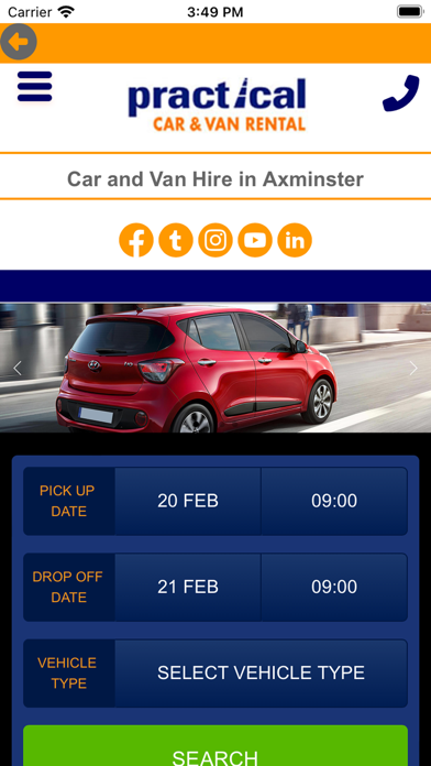 Practical Car & Van Rental UK Screenshot