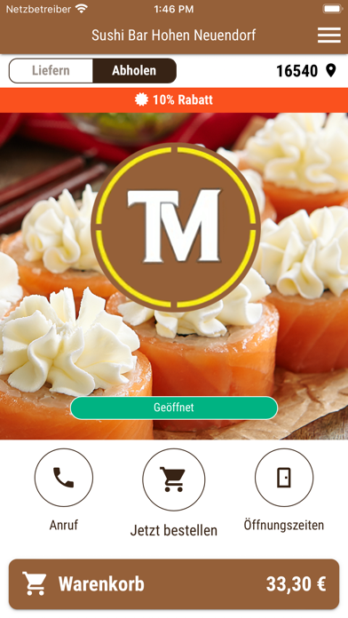Sushi Bar Hohen Neuendorf Screenshot