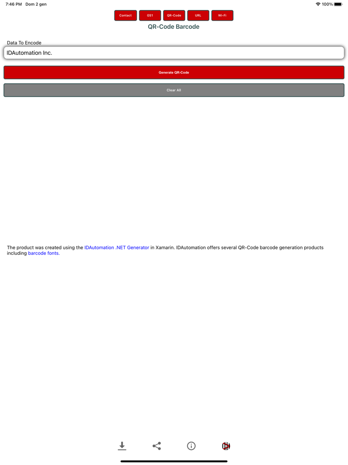 QR-Code Contact Info Generator