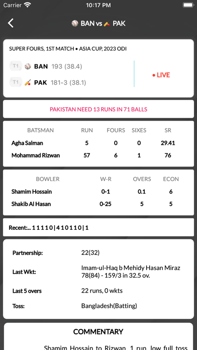Live Scores - Star Sports Screenshot