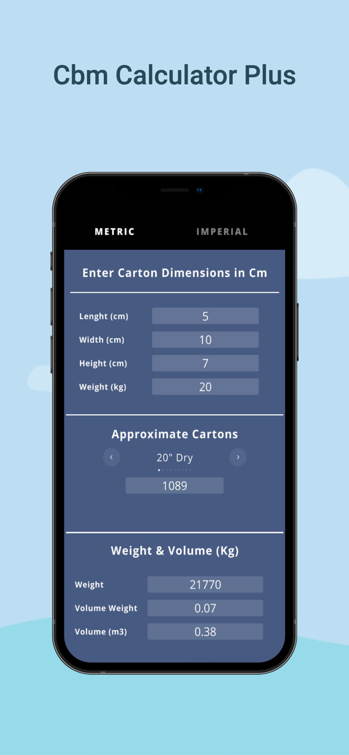 Cbm Calculator Plus
