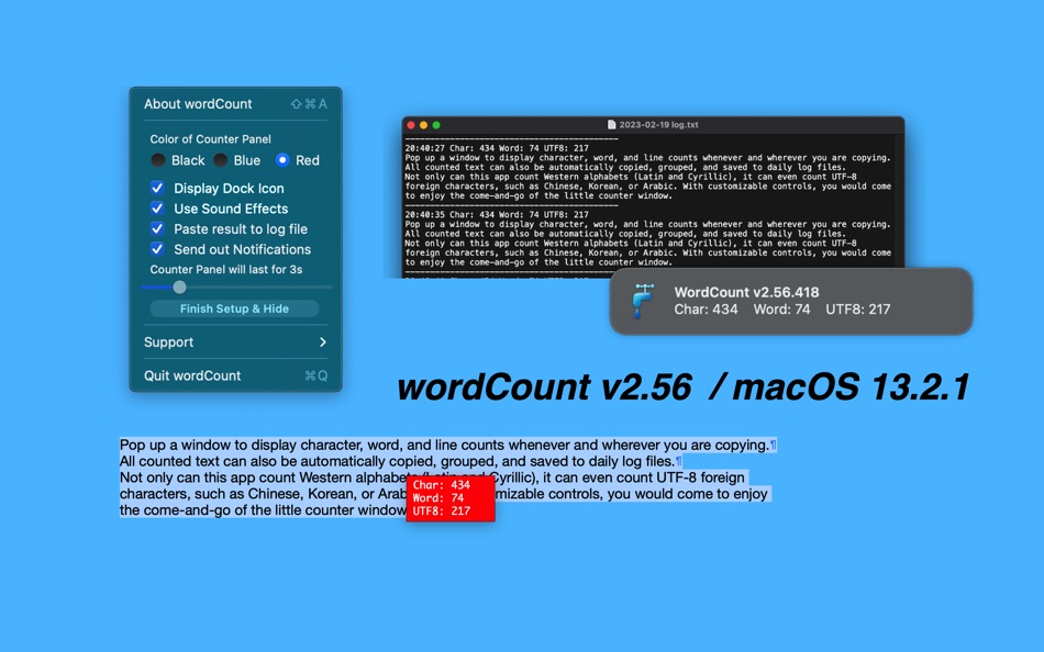 #1. wordCount (macOS) 由: Jiulong Zhao