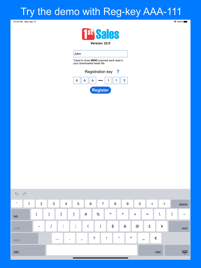 1st Sales Lead Retrieval