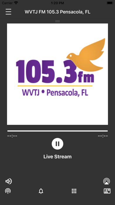 WVTJ 105.3 FM Pensacola, FL Screenshot