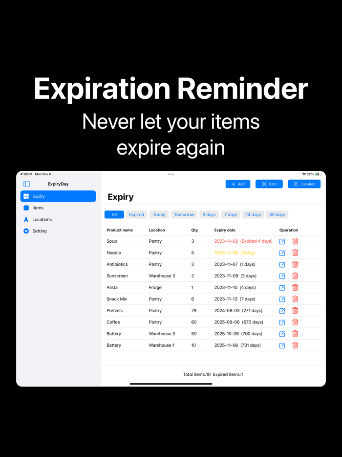 ExpiryDay - Expiry Tracker