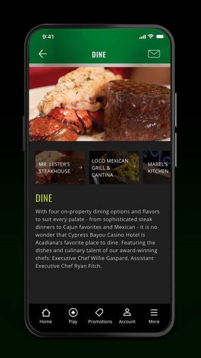 Cypress Bayou Casino Hotel Screenshot