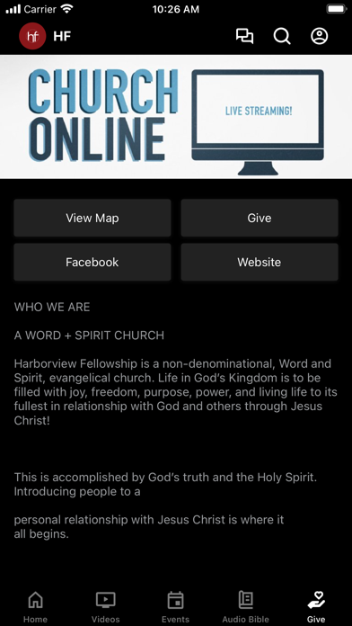 Harborview Fellowship Screenshot