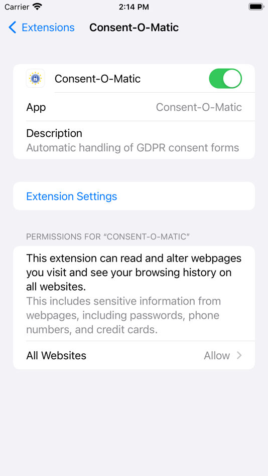 #1. Consent-O-Matic (macOS) 由: Aarhus University