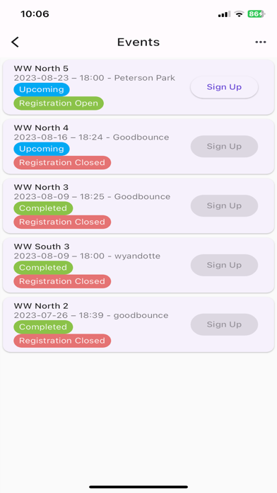 wywed iPhone screenshot 1 - Sports app